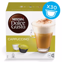 Nescafé Dolce Gusto Cappuccino Magnum, Capsule de café, Cappucino, Café fortement torréfié, Dolce Gusto, 15 tasses, Multicolo ...