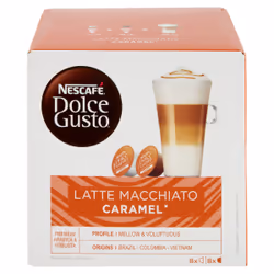 Nescafé Dolce Gusto Caramel Latte Macchiato, Capsule de café, Latte macchiato, Dolce Gusto, 8 tasses, Multicolore, Nescafé