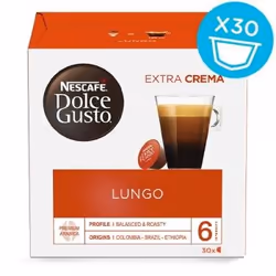 Nescafé Dolce Gusto Lungo, Capsule de café, Lungo, Dolce Gusto, 30 tasses, Multicolore, Nescafé