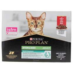 Purina Proplan Chat Adulte Stérilisé Boeuf Sachets 10 x 85 g