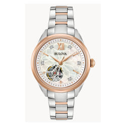 Bulova Sutton Montre bracelet Femelle Mécanique (enroulage automatique) Or rose, Acier inoxydable Or rose