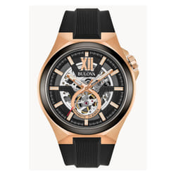 Bulova Maquina Montre bracelet Mâle Mécanique (enroulage automatique) Noir, Or rose Or rose