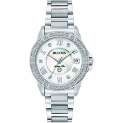Montre Bulova Marine Star Pour Femmes en Argent - 96R232
