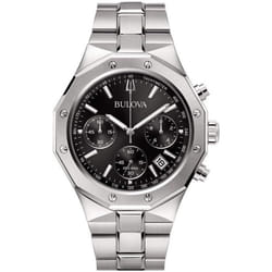 Montre Quartz Homme - BULOVA - 96B410 - Noir - Acier inoxydable - Argent