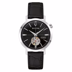 Montre - Homme - 96A317 - Cuir - Acier inoxydable - Étanchéité 3 bars