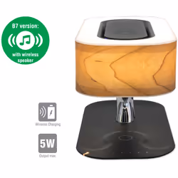 4smarts Smart-Bonsai-QI Smartphone, Tablette Noir, Acier inoxydable, Bois Secteur Recharge sans fil Intérieure