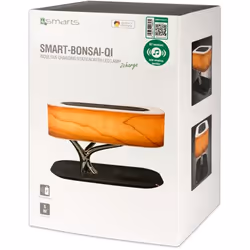 4smarts Smart-Bonsai-QI Smartphone, Tablette Noir, Acier inoxydable, Bois Secteur Recharge sans fil Intérieure