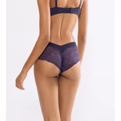 Triumph Body Make-Up Illusion Lace Bas de maillot de bain taille haute Bleu foncé - Vue supplémentaire 3