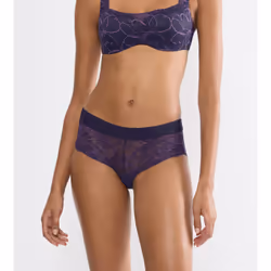 Triumph Body Make-Up Illusion Lace Bas de maillot de bain taille haute Bleu foncé - Vue supplémentaire 2