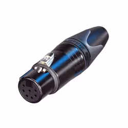 Neutrik NC7FXX-B, XLR, Noir, Nickel/Or, IP40, 1 mm², 1500 V