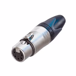 Neutrik NC5FXX, XLR, Noir, Métallique, Argent, 19,2 mm, -30 - 80 °C
