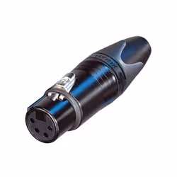 Neutrik NC4FXX-B, XLR, Noir, IP40, 1,5 mm², 1500 V, 3 mΩ