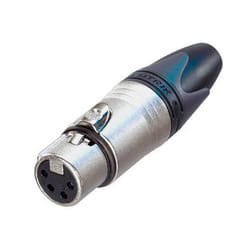 Neutrik NC4FXX connecteur de fils XLR Noir, Métallique