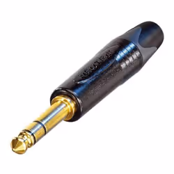 Neutrik NP3X-B, 1/4" phone plug, Noir, Or, 1,45 cm, -20 - 65 °C
