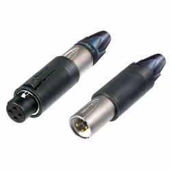 Neutrik NC3FM-C, XLR, Noir, Argent, Zinc, IP40, 50 V, 16 A
