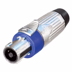 Neutrik NLT4FX, speakON, Bleu, Argent, Polyamide, Zinc, IP54, 250 V, 50 A