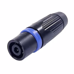 Neutrik NLT4MX-BAG, speakON, Noir, Bleu, Polyamide, Zinc, IP54, 250 V, 50 A