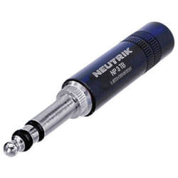Neutrik - Jack 6.35 mm mâle, droit NP3TB-B Nombre de pôles: 3 stéréo noir 1 pc(s)