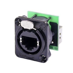 Neutrik NE8FDP-B connecteur de fils RJ-45 Noir, Vert, Argent