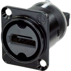 Hdmi embase femelle, contacts droits Neutrik nahdmi-w-b Nombre de pôles: 19 noir 1 pc(s)