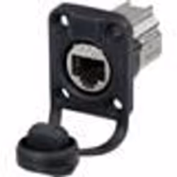 Embase femelle de traversée Neutrik NE8FDX-P6-W RJ45 embase femelle noir 1 pc(s)