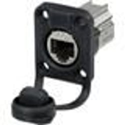 Embase femelle de traversée Neutrik NE8FDX-P6-W RJ45 embase femelle noir 1 pc(s)