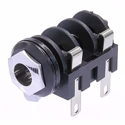Neutrik NMJ2HC-S, Jack, Noir, Acier inoxydable, Bronze, Polyamide, 1 V, 15 mΩ, 3 A
