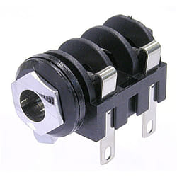 Neutrik NMJ2HC-S connecteur de fils Jack Noir, Acier inoxydable