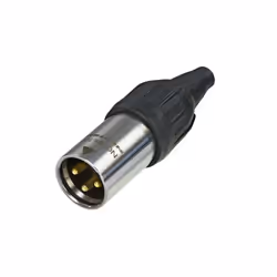 Neutrik NC3MX-TOP, XLR, Noir, Mâle, Droit, Polyamide, Caoutchouc, Acier inoxydable, Nickel