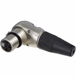 Câble audio REAN XLR femelle coudé - 3 pôles