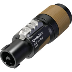Neutrik - NL2FXX-W-S Fiche haut-parleur mâle, droit Nombre de pôles: 2 noir-marron 1 pc(s)