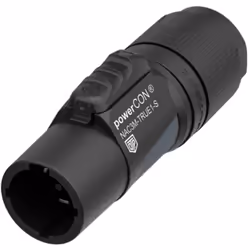 Informations techniques série (connecteur réseau) : powerCON PowerCON NAC3M-TRUE1-L mâle Le powerCON TRUE1 est une fiche sect ...