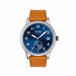 HUGO BOSS 7613272313513, Mâle, Acier inoxydable, Cuir, Marron