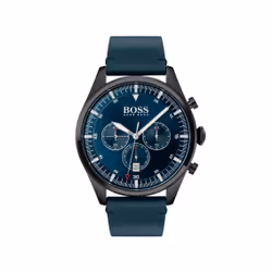 HUGO BOSS 7613272354691, Mâle, Acier inoxydable, Cuir, Bleu