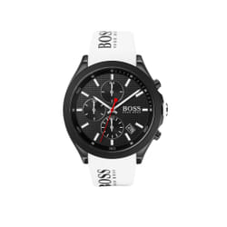 Montre - Homme - Hugo Boss - Velocity chrono - Bracelet silicone blanc - 1513718