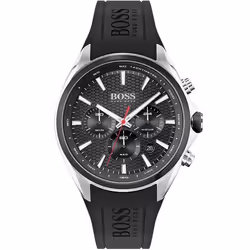 Hugo Boss- Montre Hommes - Quartz - Chronographe - Bracelet Caoutchouc Noir - 1513855
