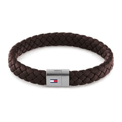 Bracelet - Tommy Hilfiger - 2790330 - Cuir Marron - Acier - 21 cm