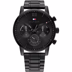 Tommy Hilfiger - Montre Hommes - Quartz Multi-Cadrans - Bracelet Acier inoxydable Noir - 1791879