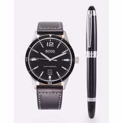 Montre - Boss - SET - Acier inoxydable - Cuir - Imperméable 5 ATM