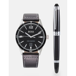 Montre - Boss - SET - Acier inoxydable - Cuir - Imperméable 5 ATM