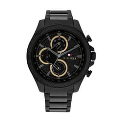 Montre - Tommy Hilfiger - Clark - Acier Noir - Multifonction - Étanchéité 5ATM