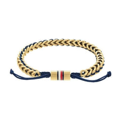 Bracelet - Tommy Hilfiger - 2790512 - Acier Doré - Cordon Bleu - Homme