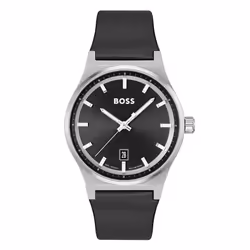 BOSS - Bracelet en cuir Cando - Homme - Gris