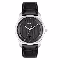 Montre Avec Bracelet En Cuir - BOSS - Homme - Noir
