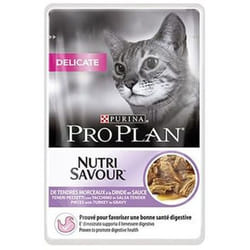 Sachets pour Chat - PURINA - Nutrisavour - Dinde - 26 x 85 grs - Aliment complet et équilibré
