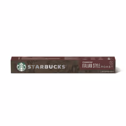 Starbucks Italian Style Roast, Capsule de café, Café, Café fortement torréfié, Nespresso, 10 tasses, Boîte