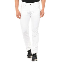 Pantalon long en jean coupe droite pour homme JMT016-Blanc