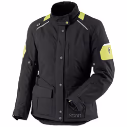 Scott Turn DP Veste de dames moto Textile, noir-jaune, taille 38 pour Femmes
