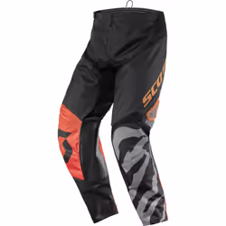 Scott 350 Race Pantalons De Motocross pour enfants, noir-orange, taille 26 pour Des gamins