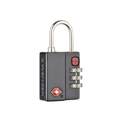 Wenger/SwissGear 604563 cadenas pour valise Cadenas à combinaison pour valise Caoutchouc thermoplastique (TPR), Zinc Noir